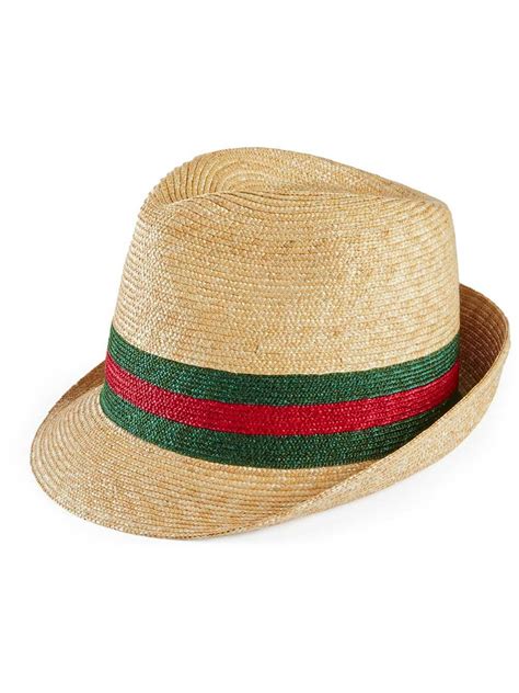 fake straw gucci fedora hat